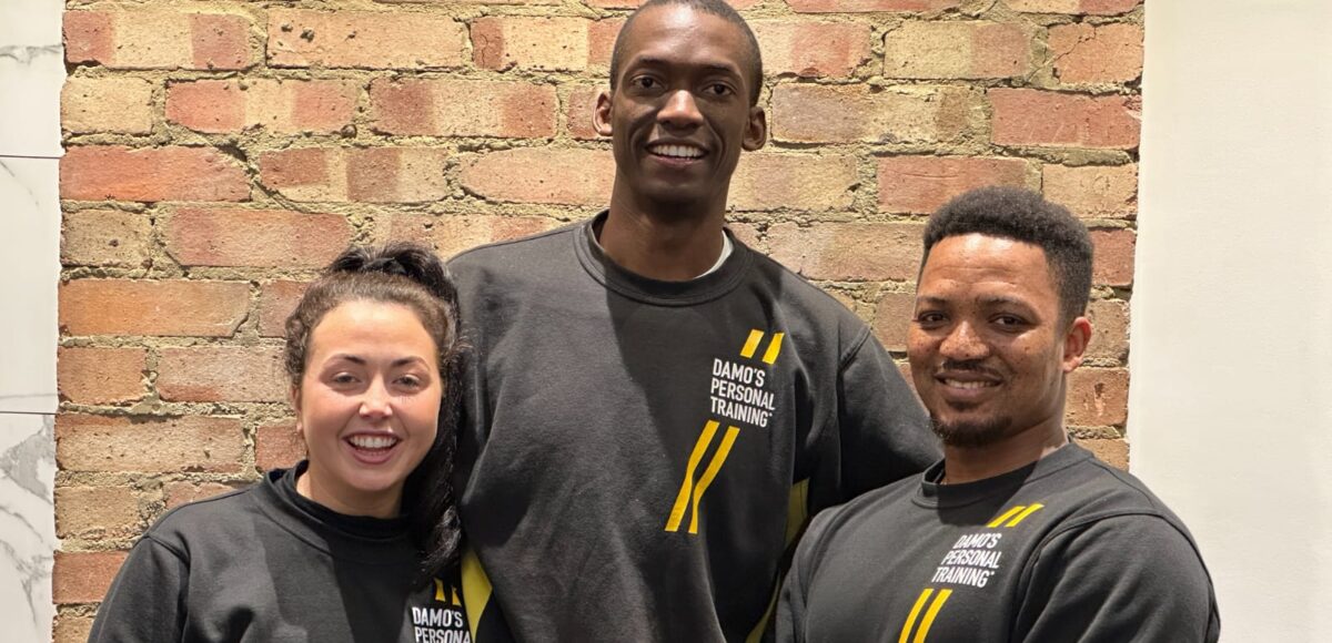 The members of the Damo's Personal Training team (L-R): Lauren, Hisham, and Kevin.