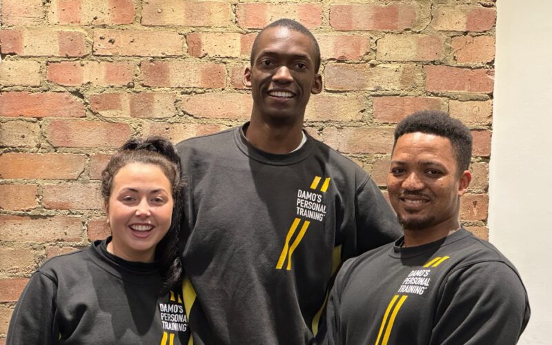 The members of the Damo's Personal Training team (L-R): Lauren, Hisham, and Kevin.