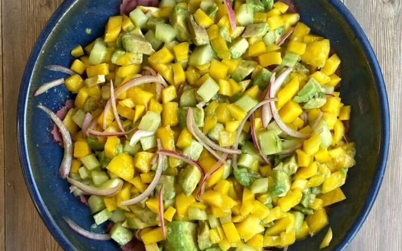 Vegan Caribbean Mango Salad