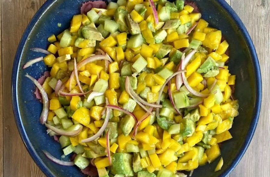 Vegan Caribbean Mango Salad