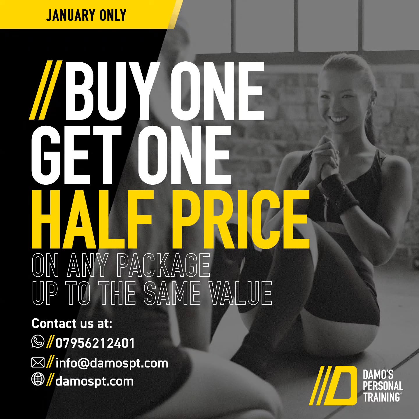January Offer - Buy One Get One Half Price