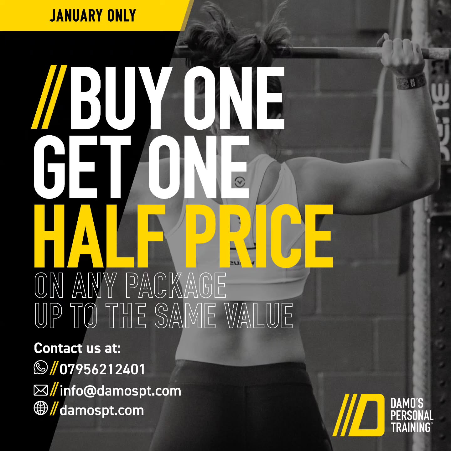 January Offer - Buy One Get One Half Price